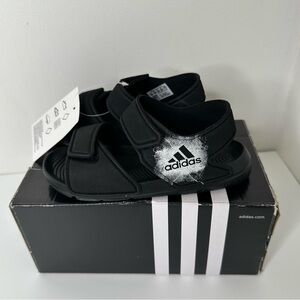 NWT Adidas kids Altaswim open toe sandals in Black size 11K